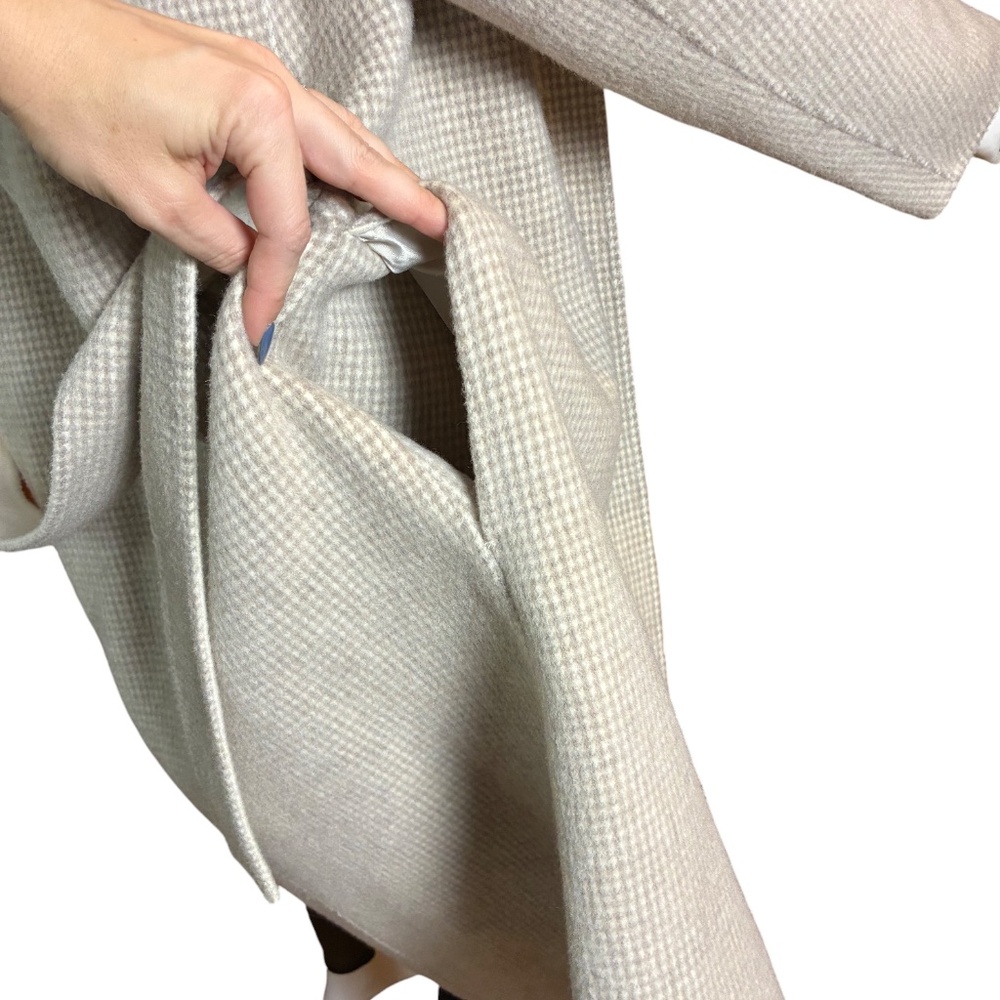 Theory Hooded Wrap Coat – Wool & Cashmere Blend, Size S - Picture 8 of 12